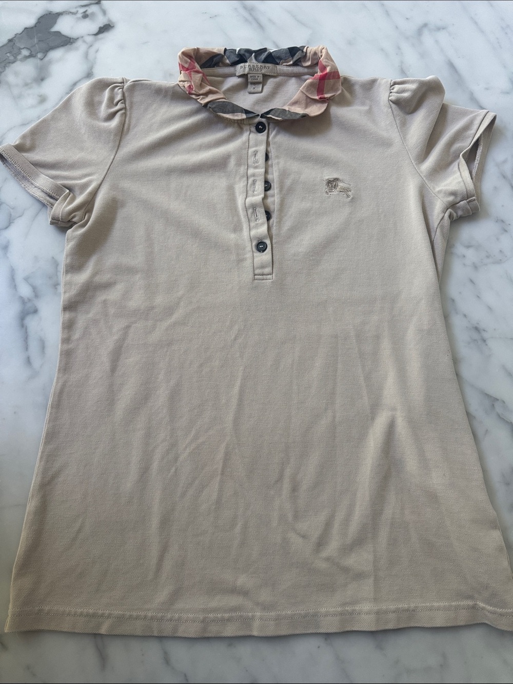 Burberry Polo with Signature Check Collar